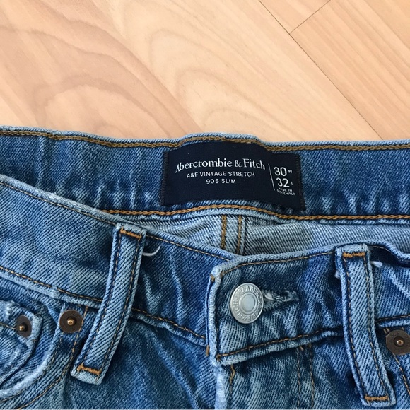 Men’s Abercrombie & Fitch Vintage 90s Slim Stretch Light Wash Jeans Size 30 X 32 - Picture 5 of 6